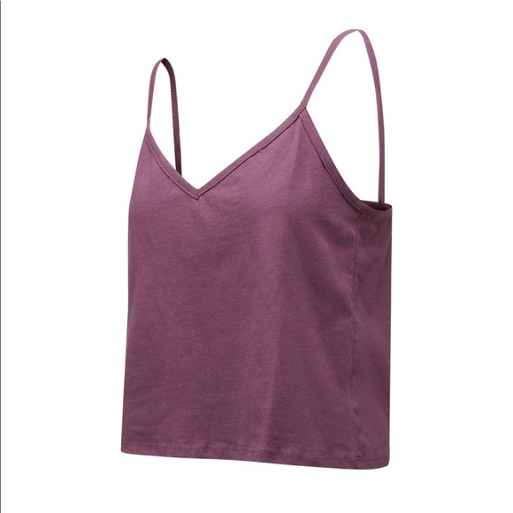 Richer Poorer, Size M, Colour Plum, Spaghetti Crop Tank. - Picture 1 of 5
